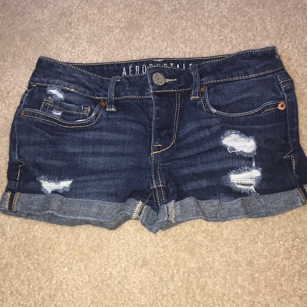 Aeropostale distressed jean shorts